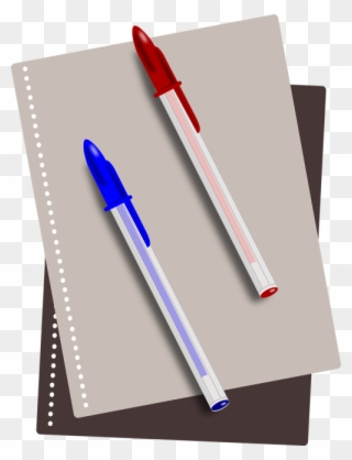 Mokyklos Bic Rašiklis,nemokama - Pens And Paper Png Clipart