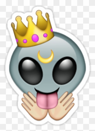 Emoji Crown Alien Moon Queenalien - Am Queen Pillow Case Clipart
