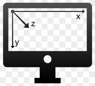 Screen Coordinates And Depth - Coordinate System Clipart