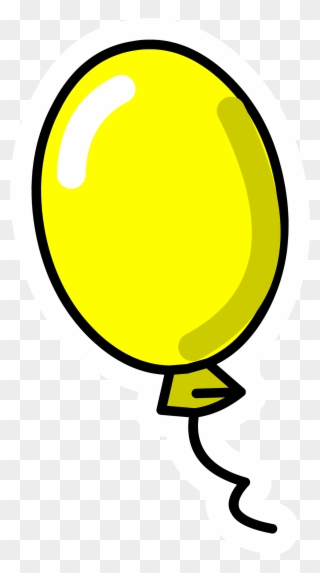 Image Balloon Club Penguin - Yellow Balloon Clipart
