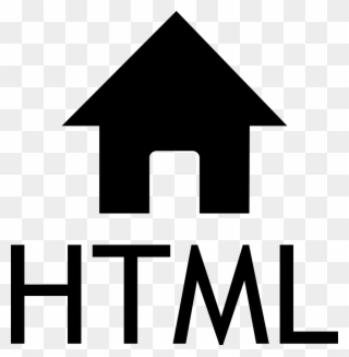 Black Home 5 Icon - Html House Icon Clipart