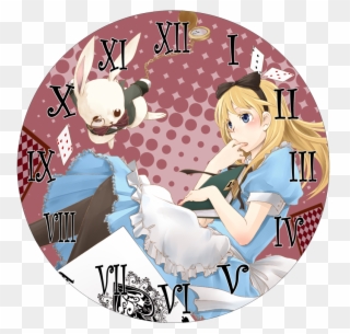 Alice Clock - Alice's Adventures In Wonderland Clipart