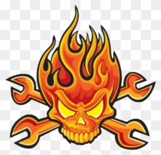 Png Logos Fire Skull Clipart