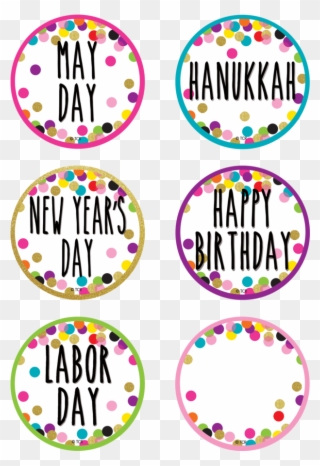 Tcr8763 Confetti Holidays And Special Events Calendar - Circle Clipart