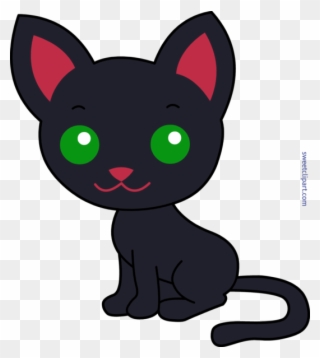 All Clip Art Archives - Cute Cartoon Black Cat - Png Download