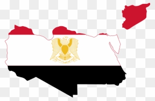 Flag Map Of The Federation Of Arab Republics - Flag Map Of Federation Of Arab Republics Clipart
