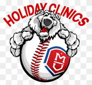 Holiday Clinics For Competitive Baseball Players - Big Bear Cartoon Baseball Clipart