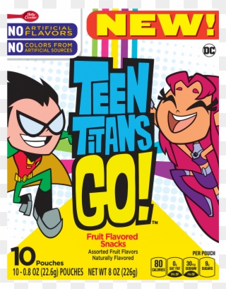 Betty Crocker Teen Titans Go Fruit Flavored Snacks, Clipart