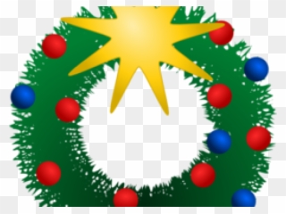 Christmas Clipart Wreath - Festive Clip Art - Png Download