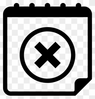 Delete Calendar Button Interface Symbol With A Cross - Add Event Icon Png Clipart