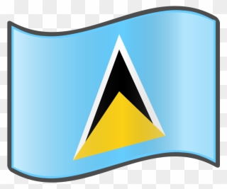 Nuvola Saint Lucian Flag - Saint Lucia Clipart