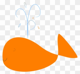 Collection Of Orange Splat Cliparts - Orange Whale - Png Download