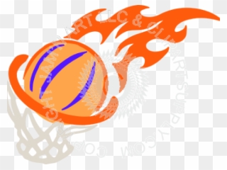 Basketball Fire Cliparts - Flaming Basketball - Png Download