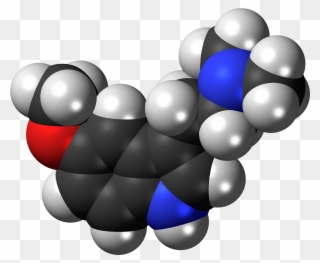 5 Meo Dmt Molecule Spacefill - Space-filling Model Clipart