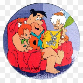 Hanna Barbera > Flintstones 32 Fred Reading A Story - Flintstones Reading Clipart