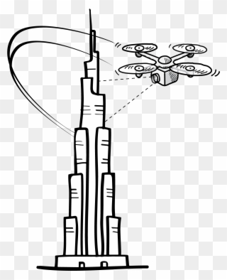 Aerial Photography Mapping Surveys Drone Operator In - Burj Khalifa Drawing Easy Clipart