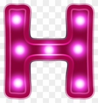 Letter H Png Clip Art Black And White - Neon Lights Transparent Red