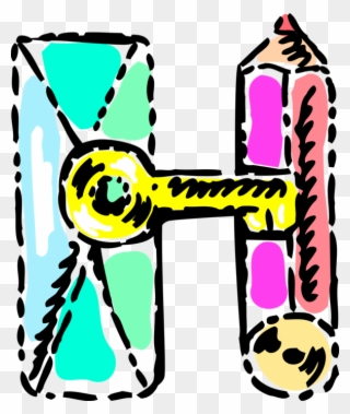 Vector Illustration Of Alphabet Written Symbol Consonant Clipart
