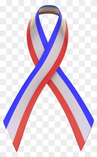 Red White And Blue Ribbon Clip Art - Png Download