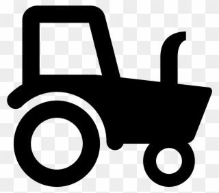 Lawn Tractor Icons - Black And White Tractor Clipart