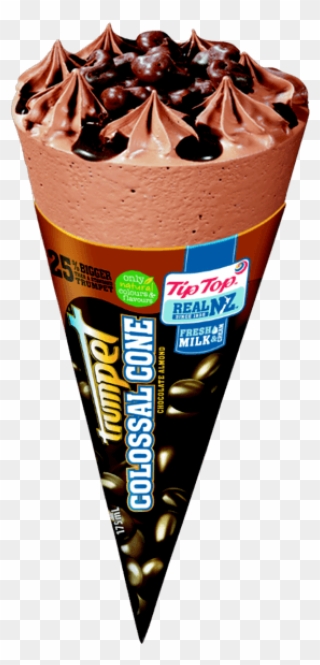 Colossal Cone Chocolate Almond - Chocolate Ice Cream Clipart
