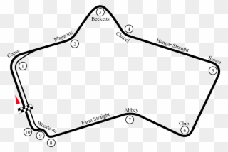 The Original Silverstone Layout With The New Woodcote - 1968 Brdc International Trophy Clipart