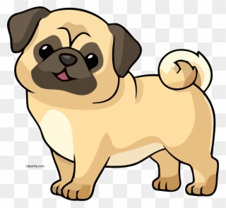 Navajowhite Color Dog Cute Chibi Clipart Png - Dog Clipart Pug Transparent Png