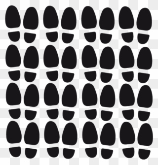 Male Shoeprints In Black - Impronte Di Uomo Clipart