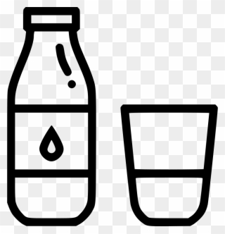 Milk Bottle Glass Comments - Drink Clipart