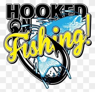Hooked On Fishing Junior's Tank Top - Graphic Design Clipart
