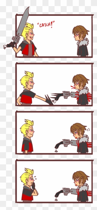 Inverts Illustrates Squall's Plan For A Surprise Attack - Ff8 Funny Comics Clipart