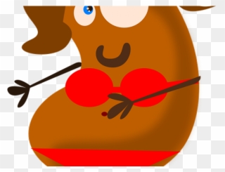 Single Clipart Jelly Bean - Cartoon Brown Bean - Png Download