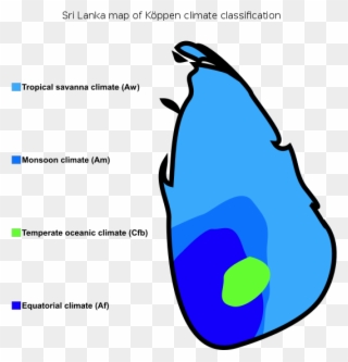 Clipart Map Delta Landform - Sri Lanka Koppen Climate Classification - Png Download
