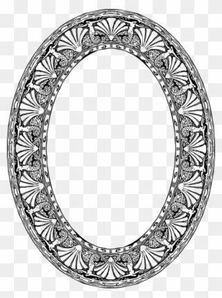 Picture Frames Circle Line And Form - Ellipse Frame Clipart