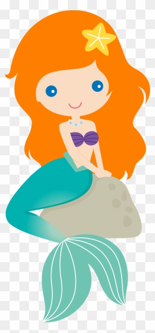 Baby Mermaid Clip Art - Mermaid Clipart - Png Download