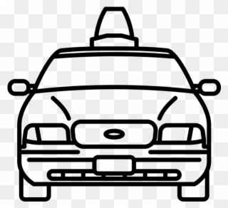 Taxi Rubber Stamp - Transport Clipart