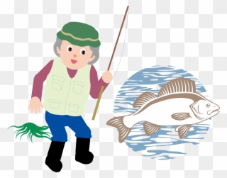 Cartoon Clip Art Old Man Transprent Png - People Fishing In Cartoon Transparent Png