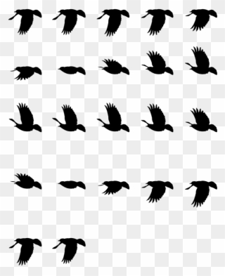 Flip Book Animation Transprent - Pixel Art Flying Bird Clipart