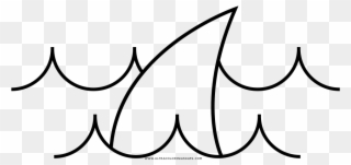 Shark Fin Coloring Page - Shark Clipart