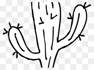 Whit Clipart Cactus - Cactus Clipart Black And White - Png Download