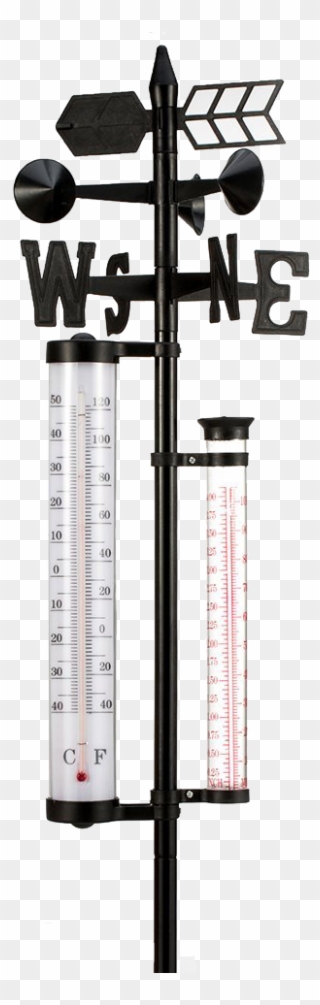 Wetterstation Garten Strebergarten Analog 4 - Weather Station Inclusive Thermometer - Markenlos Clipart