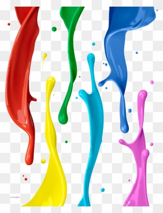 Painting Color Clip Art - Colour Splash On Wall Png Transparent Png