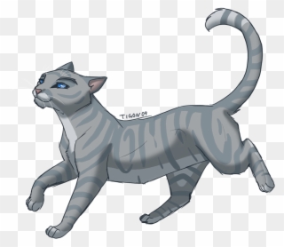Grey Cat With Blue Eyes Clipart - Warrior Cats Silverstream - Png Download