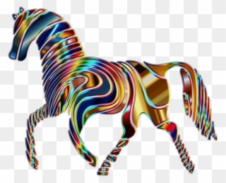 Psychedelic Clipart Transparent - Psychedelic Horse - Png Download