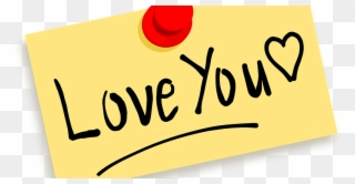 Love Messages - Love You Sticky Note Clipart