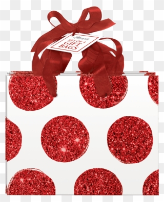 Red Bold Dot Small Gift Bags - Lady Jayne Winter Glitz Gift Bag Small S/4 Tree Clipart