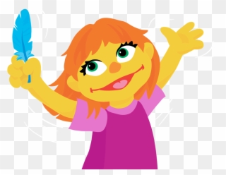 'sesame Street' Introduces A New Muppet Character With - Julia From Sesame Street Clipart