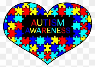 What Is Autism And Down Syndrome - Autism Awareness Heart Clipart