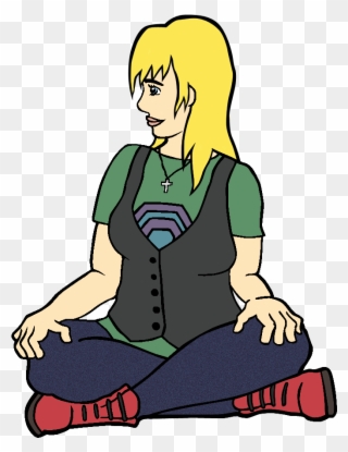 Above Is My Cv - Sitting Clipart