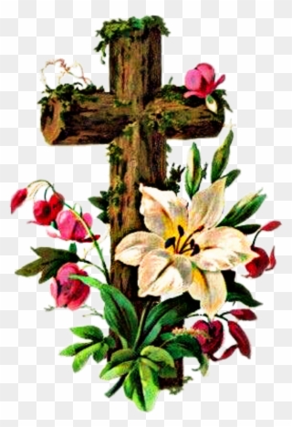 Cross Images With Flowers Clipart